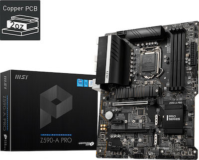 MSI Z590-A Pro Motherboard ATX με Intel 1200 Socket