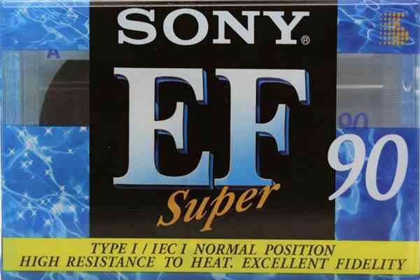 SONY SUPER EF 90 (NORMAL POSITION/C-90EFA) (MADE IN EUROPE 1995)