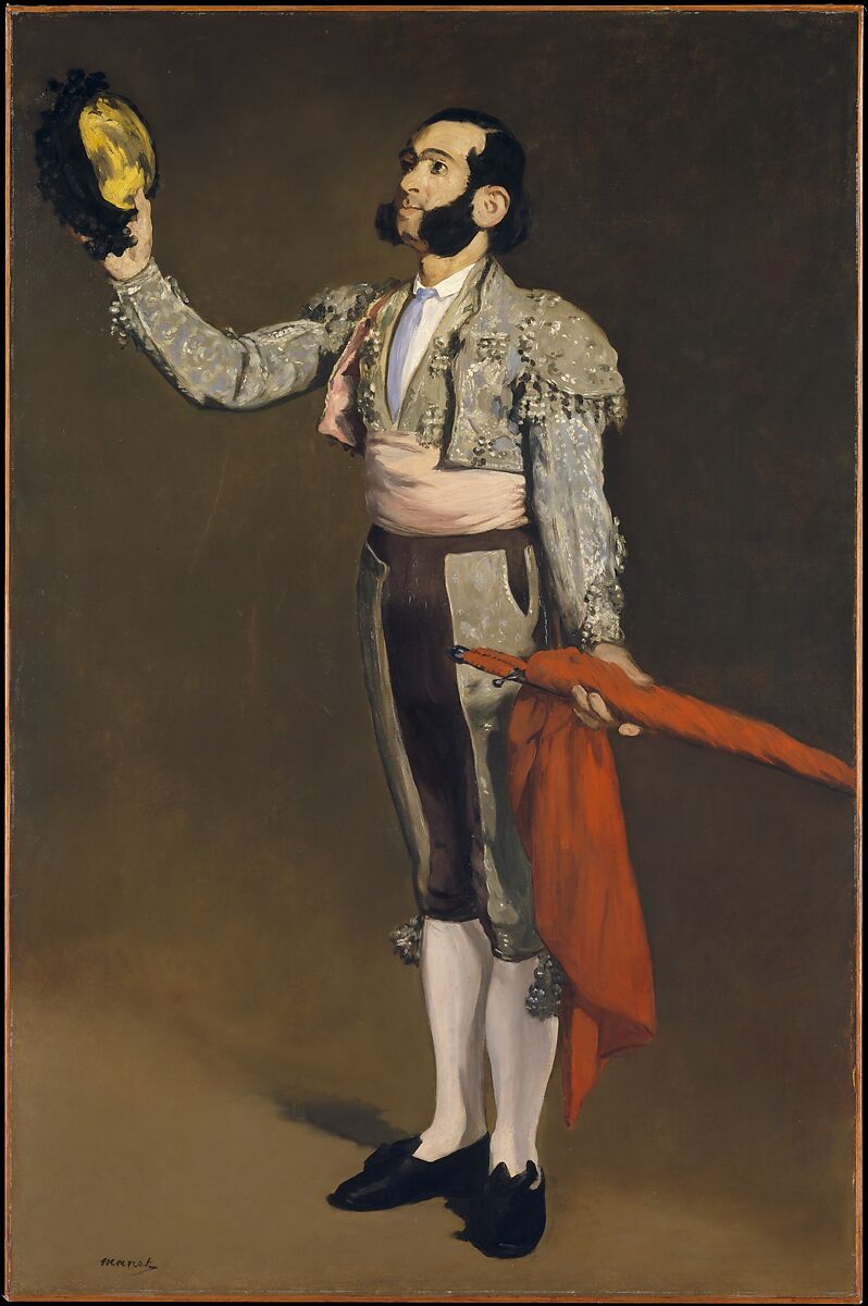 Édouard Manet (French, 1832–1883). A Matador, 1866-67. Oil on canvas; 171.1 x 113 cm (67 3/8 x 44 1/2 in). New York: Metropolitan Museum of Art, 29.100.52. H. O. Havemeyer Collection, Bequest of Mrs. H. O. Havemeyer, 1929. Source: Metropolitan Museum of Art