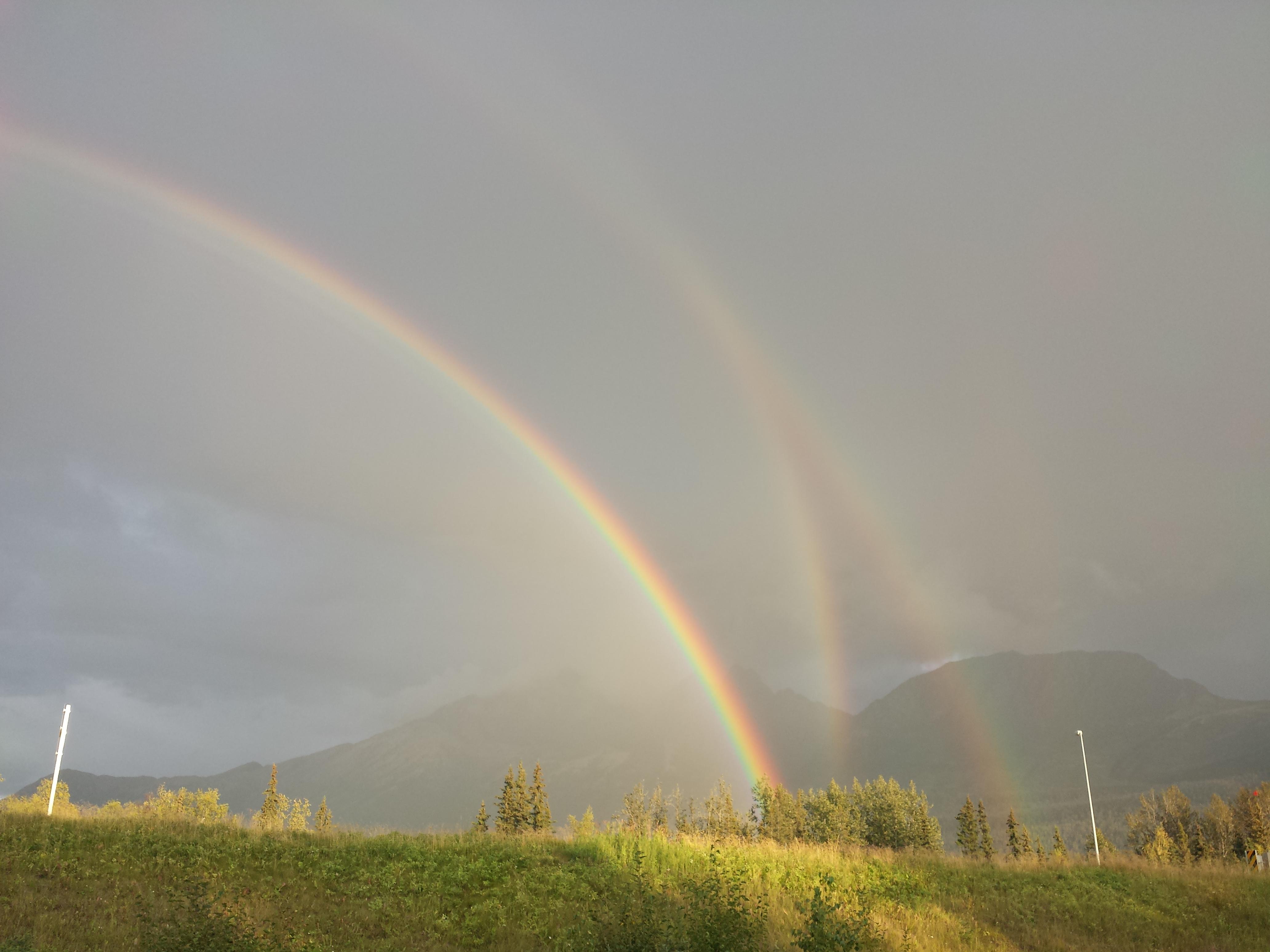 A stunning photograph of multiple rainbows in Alaska captured by Kevin  Nolen in 2014. : r/BeAmazed